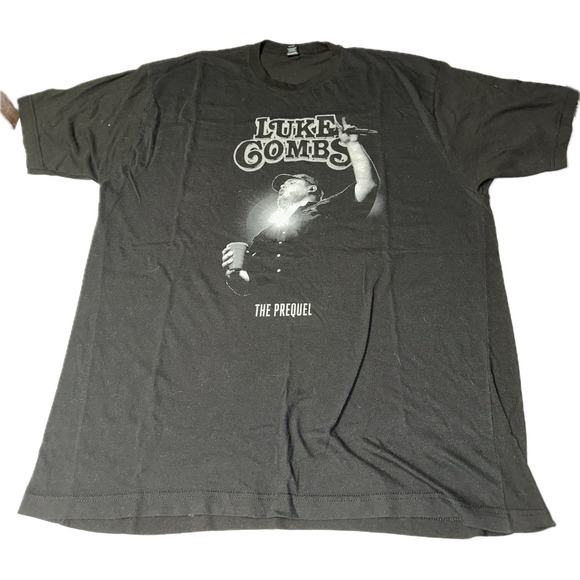 The Concert Tee Other - Luke Combs The Prequel Album Black T-Shirt‎ Men's Size 2XL Country Music Concert